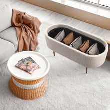 Evelyn Corduroy Storage Ottoman Bench
